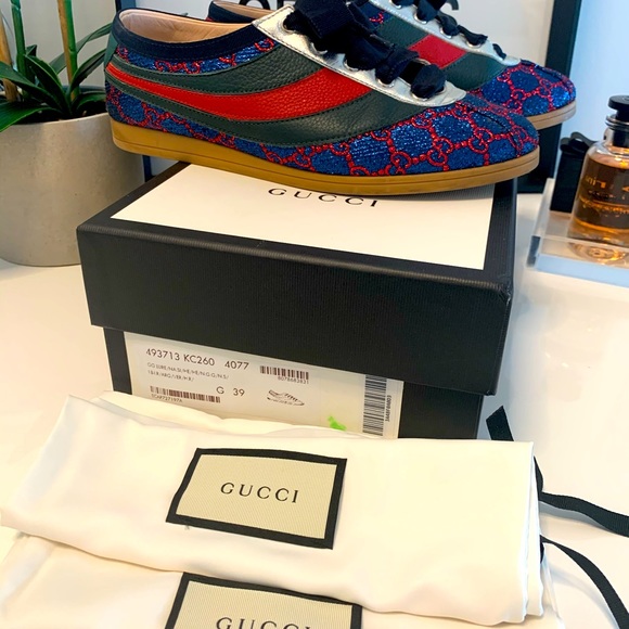 Gucci GG Lame Sneakers size 39 - Picture 2 of 8